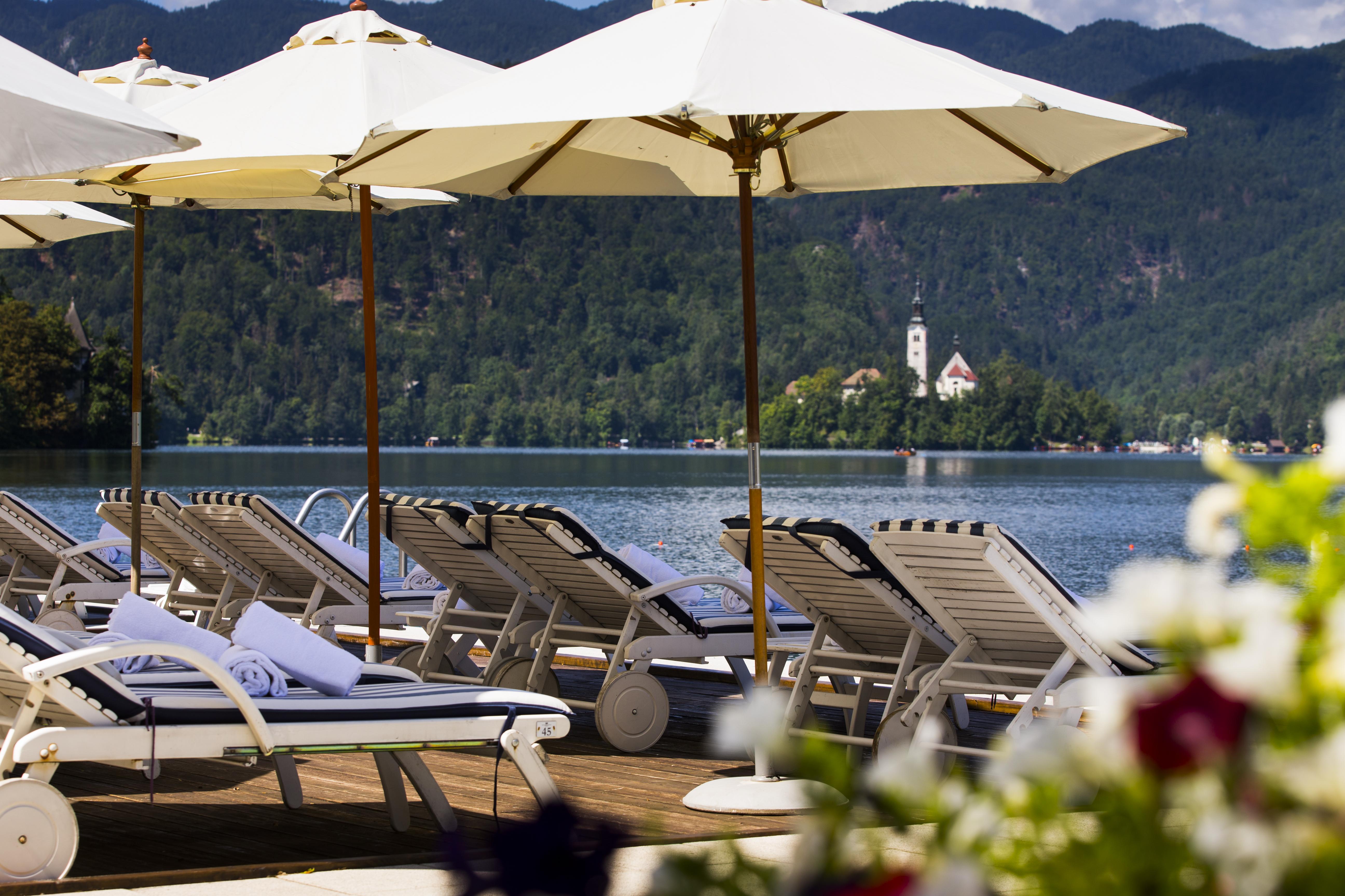 Grand Hotel Toplice - Small Luxury Hotels Of The World Bled Esterno foto The beach at the Hotel Axelmannstein